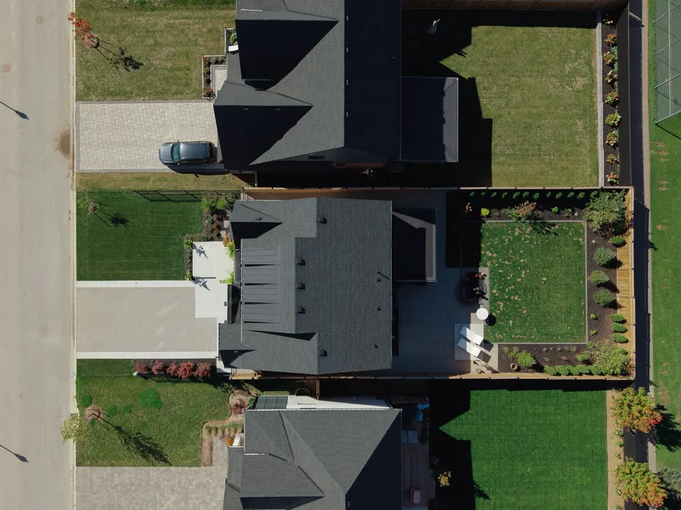 Aerial view directly above the home
