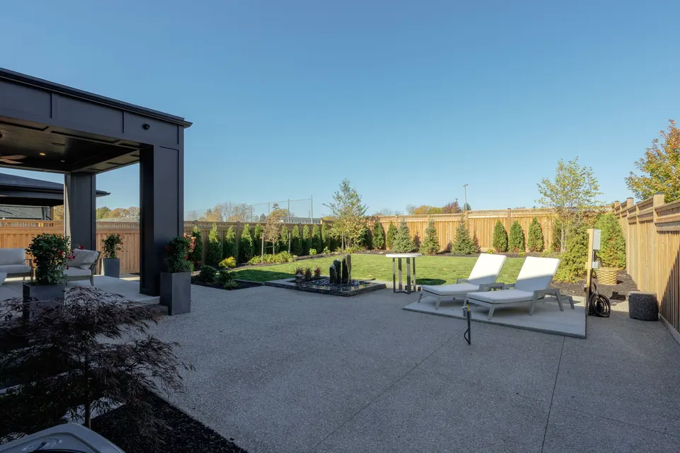 Covered porch and patio